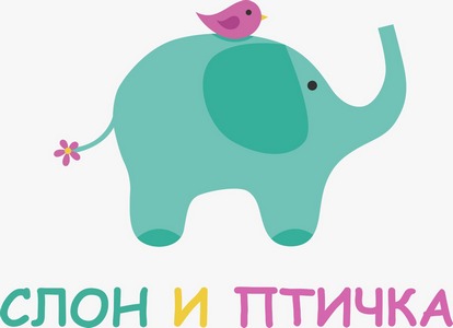 Частный детский сад «Слон и птичка» — логотип